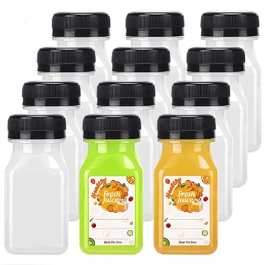 Chai nước trái cây có nắp đậy rõ ràng